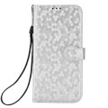 For Honor 100 Pro 5G Honeycomb Dot Texture Leather Phone Case(Silver)