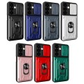 For Samsung Galaxy S24 5G Sliding Camshield TPU+PC Phone Case with Card Slot(Black)