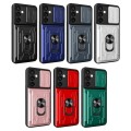 For Samsung Galaxy S23 FE Sliding Camshield TPU+PC Phone Case with Card Slot(Rose Gold)