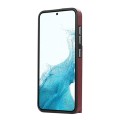 Samsung Galaxy A14 4G / 5G Brushed Texture Wallet Ring Holder Phone Case(Dark Red)