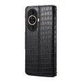 For Huawei nova 11 Denior Crocodile Texture Oil Edge Leather Phone Case(Black)