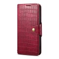 For Huawei Mate 50 Pro Denior Crocodile Texture Oil Edge Leather Phone Case(Rose Red)