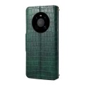 For Huawei Mate 40 Denior Crocodile Texture Oil Edge Leather Phone Case(Green)