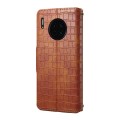 For Huawei Mate 30 Denior Crocodile Texture Oil Edge Leather Phone Case(Brown)