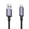 USAMS US-SJ667 USB To 8 Pin 2.4A Fast Charge Data Cable, Length: 1.2m(Black)