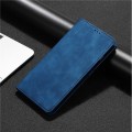 For Motorola Moto G34 5G Skin Feel Magnetic Leather Phone Case(Blue)