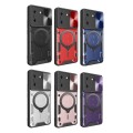 For Tecno Pova 5 CD Texture Sliding Camshield Magnetic Holder Phone Case(Pink)