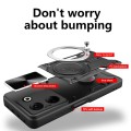 For Tecno Camon 20 4G / 20 Pro 4G CD Texture Sliding Camshield Magnetic Holder Phone Case(Black)