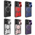 For Tecno Camon 20 4G / 20 Pro 4G CD Texture Sliding Camshield Magnetic Holder Phone Case(Purple)