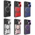 For Tecno Camon 20 Premier 5G CD Texture Sliding Camshield Magnetic Holder Phone Case(Silver)