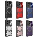 For Tecno Spark 10 Pro 4G CD Texture Sliding Camshield Magnetic Holder Phone Case(Pink)