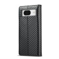 For Google Pixel 8a LC.IMEEKE Carbon Fiber Leather Phone Case(Vertical Black)