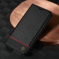 For Google Pixel 9 LC.IMEEKE Carbon Fiber Leather Phone Case(Horizontal Black)