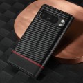 For Google Pixel 9 Pro LC.IMEEKE Carbon Fiber Leather Phone Case(Horizontal Black)