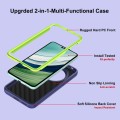 For Huawei Mate 60 Pro/60 Pro+ Wave Pattern 3 in 1 Silicone + PC Phone Case(Navy+Olivine)