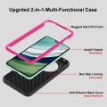 For Huawei Mate 60 Pro/60 Pro+ Wave Pattern 3 in 1 Silicone + PC Phone Case(Black+Hot Pin)