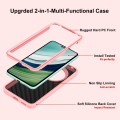 For Huawei Mate 60 Pro/60 Pro+ Wave Pattern 3 in 1 Silicone + PC Phone Case(Rose Gold)