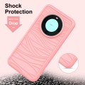 For Huawei Mate 60 Pro/60 Pro+ Wave Pattern 3 in 1 Silicone + PC Phone Case(Rose Gold)