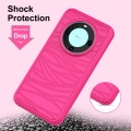 For Huawei Mate 60 Pro/60 Pro+ Wave Pattern 3 in 1 Silicone + PC Phone Case(Hot Pink)