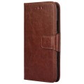 For Realme 12+ 5G Crystal Texture Leather Phone Case(Brown)