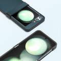 For Samsung Galaxy Z Flip5 ABEEL Hinge Genuine Leather Xiaoya Series Phone Case(Dark Green)