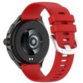 For Huawei Watch 2 Pro / Honor Watch 4 Pro Liquid Glossy Silver Buckle Silicone Watch Band(Red)