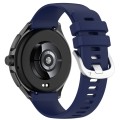 For Huawei Watch 2 Pro / Honor Watch 4 Pro Liquid Glossy Silver Buckle Silicone Watch Band(Dark Blue