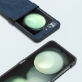 For Samsung Galaxy Z Flip5 ABEEL Three-stage PU Leather Black Edge Phone Case(Blue)