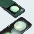 For Samsung Galaxy Z Flip5 ABEEL Three-stage PU Leather Black Edge Phone Case(Green)