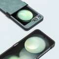 For Samsung Galaxy Z Flip5 ABEEL Three-stage PU Leather Black Edge Phone Case(Light Blue)