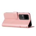 For vivo S18 / S18 Pro Stitching Calf Texture Buckle Leather Phone Case(Pink)