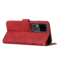 For vivo S18 / S18 Pro Stitching Calf Texture Buckle Leather Phone Case(Red)