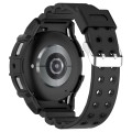 For Samsung Galaxy Watch 6 40mm Armor Silicone Watch Band + Watch Case Set(Black)