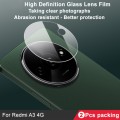 For Xiaomi Redmi A3 4G 2 PCS/Set IMAK HD Glass Rear Camera Lens Film
