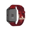 20mm Universal Stripe Weave Nylon Watch Band(Red)