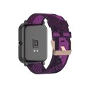 20mm Universal Stripe Weave Nylon Watch Band(Purple)