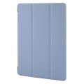 For Samsung Galaxy Tab A9+ Tri-fold Holder Flip Horizontal Flip TPU Leather Tablet Case(Lavender Gre