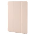 For Samsung Galaxy Tab A9+ Tri-fold Holder Flip Horizontal Flip TPU Leather Tablet Case(Pink)