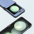 For Samsung Galaxy Z Flip5 ABEEL Hinge Diamond Series Black Edge Phone Case(Sapphire Blue)