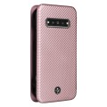 For Kyocera Torque G06 KYG03 Carbon Fiber Texture Flip Leather Phone Case(Pink)
