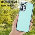 For Samsung Galaxy A13 4G Litchi Pattern Stitched Side-mounted Phone Case(Mint Green)
