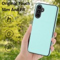 For Samsung Galaxy A13 5G/A04/A04s Litchi Pattern Stitched Side-mounted Phone Case(Mint Green)