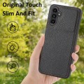 For Samsung Galaxy A13 5G/A04/A04s Litchi Pattern Stitched Side-mounted Phone Case(Black)