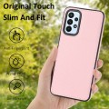 For Samsung Galaxy A23 4G Litchi Pattern Stitched Side-mounted Phone Case(Pink)