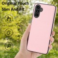 For Samsung Galaxy A24 4G Litchi Pattern Stitched Side-mounted Phone Case(Pink)