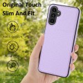 For Samsung Galaxy A24 4G Litchi Pattern Stitched Side-mounted Phone Case(Purple)