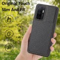 For Samsung Galaxy A33 5G Litchi Pattern Stitched Side-mounted Phone Case(Black)