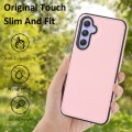 For Samsung Galaxy A34 5G Litchi Pattern Stitched Side-mounted Phone Case(Pink)