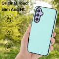 For Samsung Galaxy A34 5G Litchi Pattern Stitched Side-mounted Phone Case(Mint Green)