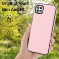 For Samsung Galaxy A22 5G Litchi Pattern Stitched Side-mounted Phone Case(Pink)